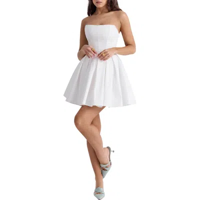 House Of Cb Emmanuela Strapless Cocktail Minidress In White