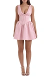 House Of Cb Womens Emmeliette Satin Mini Dress Powder Pink In Pink