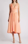 House Of Cb Emmelina Corset Bodice Cocktail Dress In Papaya Punch