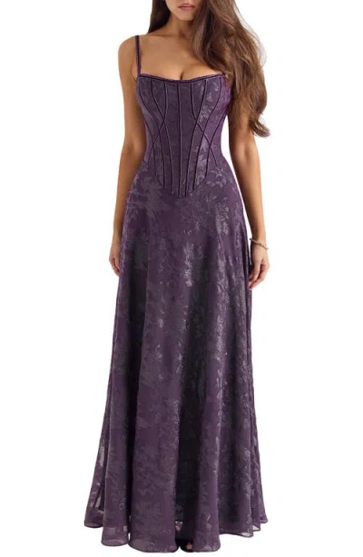 House Of Cb Esme Fil Coupé Gown In Winter Bloom