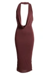 House Of Cb Florentina Halter Minidress In Port Royale