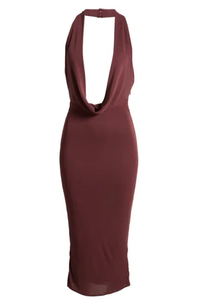 House Of Cb Florentina Halter Minidress In Port Royale