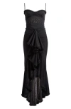 HOUSE OF CB HOUSE OF CB GABBI RUFFLE FRONT GOWN