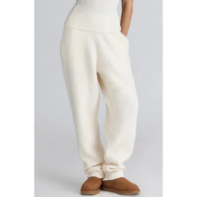 House Of Cb Geena Bouclè Knit Pants In White