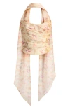 House Of Cb Hallie Corset Mesh Halter Top In Sun Bleached