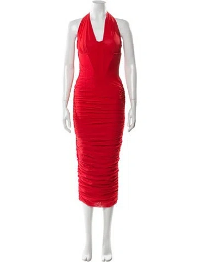 Pre-owned House Of Cb Halterneck Long Dress In Multi