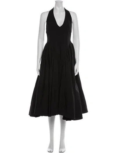 Pre-owned House Of Cb Halterneck Midi Length Dress In Black