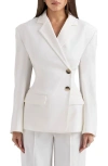House Of Cb Hudson Side Button Blazer In White