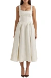House Of Cb Isabeau Voluminous Fit & Flare Midi Dress In Ivory