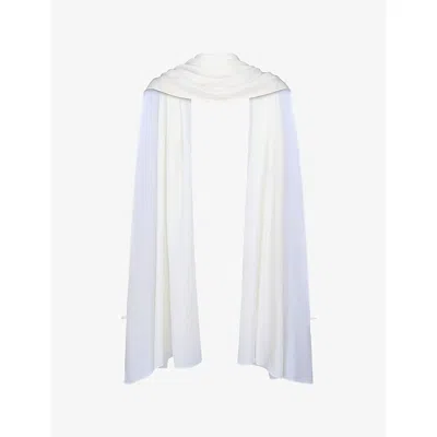 House Of Cb Ivory Eloise Silk Shawl In White