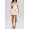 House Of Cb Jaide Off The Shoulder Minidress In White