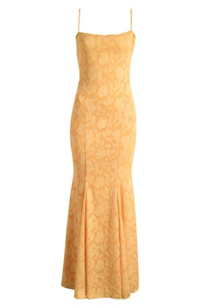 House Of Cb Joan-a Lace-up Back Maxi Dress In Flax