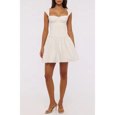 House Of Cb Kaia Cotton Minidress In White