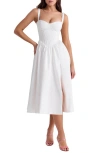 House Of Cb Kelly Corset Midi Sundress In White