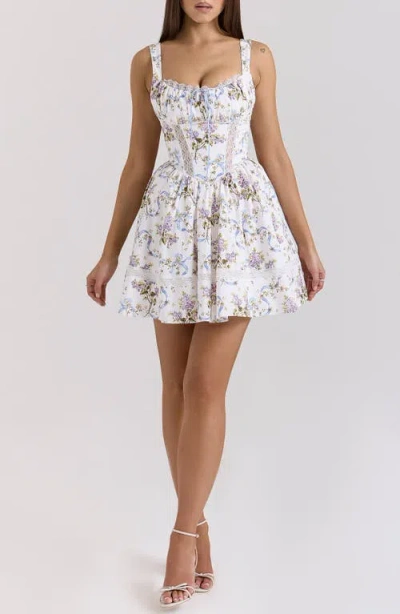 House Of Cb Kimmie Floral Minidress In White