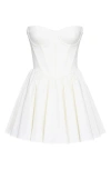 House Of Cb Kristiana Strapless Stretch Cotton Cocktail Minidress