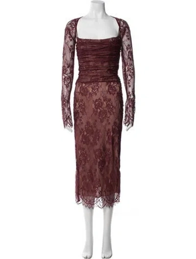 Pre-owned House Of Cb Lace Midi Length Dress