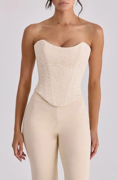 House Of Cb Larra Strapless Lace Corset In Pink