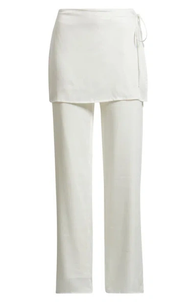 House Of Cb Leona Skirt & Pants Set In White