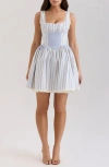 House Of Cb Liesl Stripe Corset Minidress