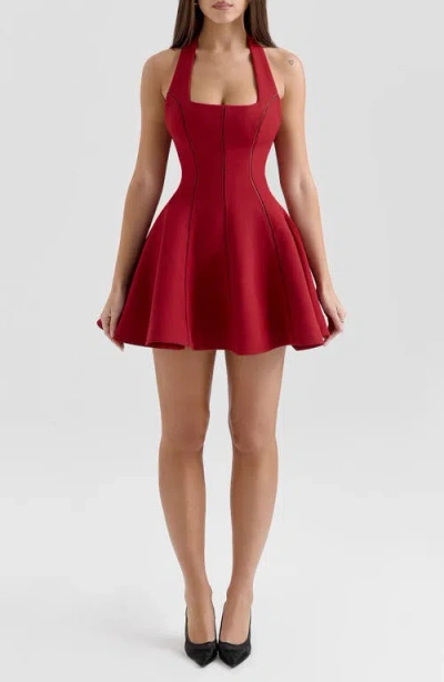 House Of Cb Loulette Halter Minidress