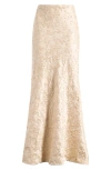 House Of Cb Mara Embroidered Maxi Skirt In Ivory
