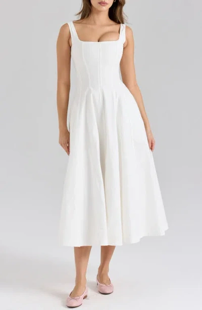 House Of Cb Mariabella A-line Midi Dress In White