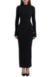 House Of Cb Marie Louise Mock Neck Long Sleeve In Black