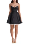 House Of Cb Minimoiselle Fit & Flare Minidress In Black