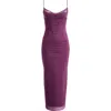 House Of Cb Nalini Mesh & Lace Corset Gown In Winter Bloom