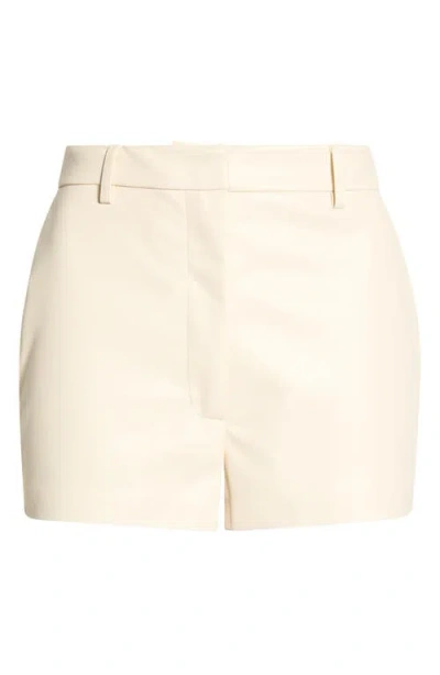 House Of Cb Naya Faux Leather Miniskirt In Neutral