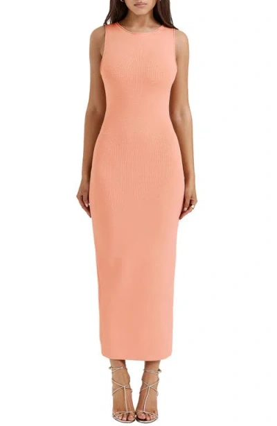 House Of Cb Noli-b Sleeveless Knit Maxi Dress In Orange
