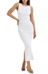 House Of Cb Noli Sleeveless Body-con Sweater Dress In Cloud Dancer