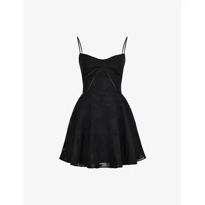 House Of Cb Of Cb Womens Black Serenita Woven Mini Dress