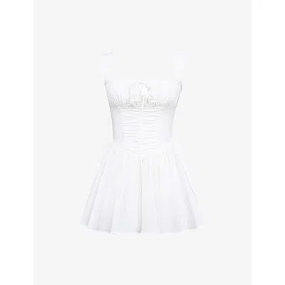 House Of Cb Womens  Ophelia Floral-print Chiffon Mini Dress