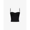 House Of Cb Womens Black Samaria Bodice Woven Corset In Black