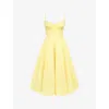 House Of Cb Of Cb Womens Sunshine Mademoiselle Floral-print Stretch Cotton-blend Midi Dress
