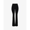 House Of Cb Of Cb Womens The Fitted Flared-leg Stretch-woven Trousers Black In Black