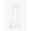 House Of Cb Of Cb Womens Kim Floral-print Cotton Midi Dress White