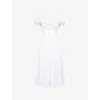 House Of Cb Of Cb Womens Lulabell Floral-print Stretch-cotton Midi Dress White