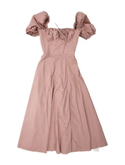 Pre-owned House Of Cb Off-the-shoulder Long Dress In Pink
