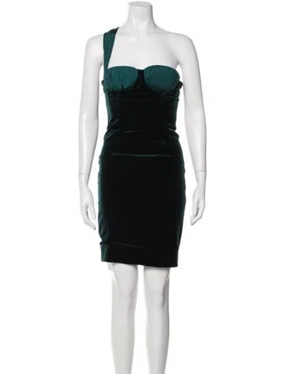 Pre-owned House Of Cb One-shoulder Mini Dress In Black