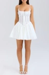 House Of Cb Rosaria Corset Minidress In White