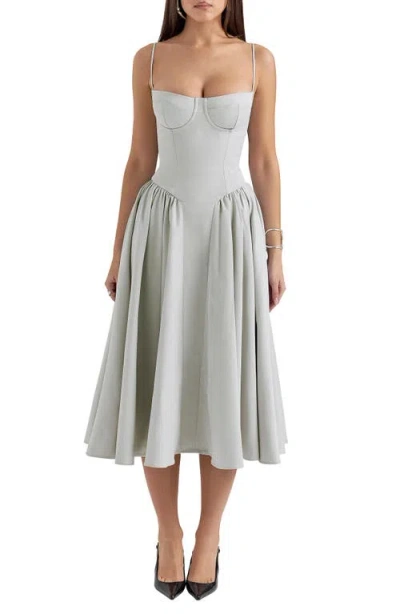HOUSE OF CB HOUSE OF CB SAMARIA CORSET FIT & FLARE DRESS
