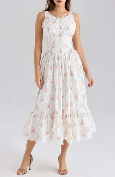 House Of Cb Sienna Floral Print Midi Dress