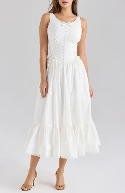 House Of Cb Sienna Sleeveless A-line Dress In White
