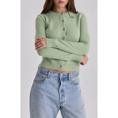 House Of Cb Womens Matcha Signature Round-neck Wool-blend Cardigan In Green