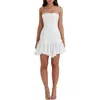 House Of Cb Sirena Strapless Ruffle Minidress In White