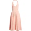 House Of Cb Solada Floral Halter Midi Sundress In Peach Pearl