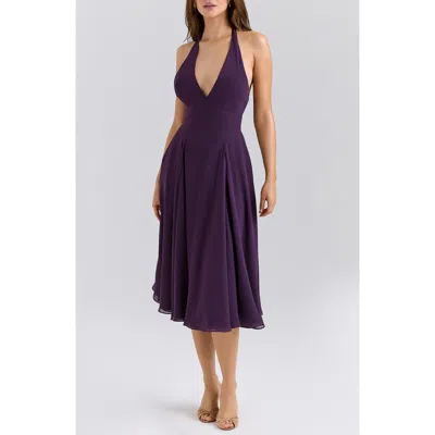 HOUSE OF CB HOUSE OF CB SOLADA GEORGETTE HALTER DRESS